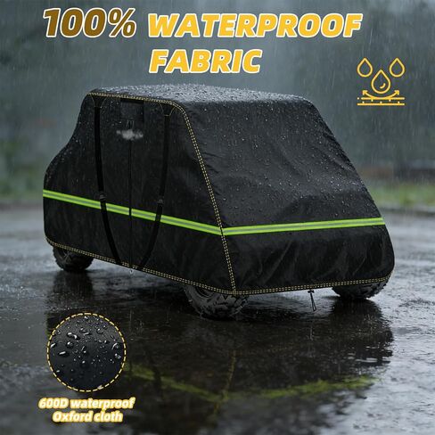 Waterproof 4-Seater Heavy Duty UTV Cover - 600D Side by Side Protection, Compatible with Polaris Ranger Crew XP 1000/900/570/800, General, RZR, Defender, Talon, Teryx, Mule - 157" x 65" x 77" in Saudi Arabia