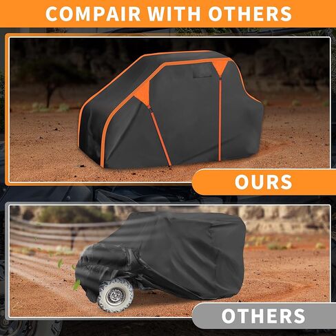 X AUTOHAUX UTV Cover for Can-am COMMANDER XT Waterproof Side by Side Cover Outdoor Sun Rain Storage Protection 210D-PU Black 340x162x188cm/133.86x63.78x74.02in in Kuwait