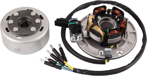 WOOSTAR 6 Coil 5 Wire Ignition Full Wave Stator Magneto with Flywheel Rotor Replacement for YX 140cc 150cc 160cc Dirt Pit Bike Oil Cooled Engine in Kuwait