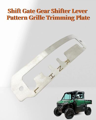 707900608 707900506 Shift Gate Gear Shifter Lever Pattern Grille Trimming Plate Fit for Can-Am Defender Max Pro Traxter HD8 HD9 HD10 2017-2025 for Maverick 1000R UTV, Silver in Saudi Arabia