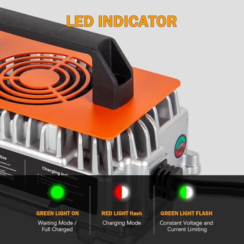 Enjoybot 87.6V 10A LiFePO4 Lithium Battery Charger with 0V Smart Charge Function, Mountable and IP65 Waterproof AC-DC Smart Charger for 72V LiFePO4 Lithium Golf Cart Battery in Saudi Arabia