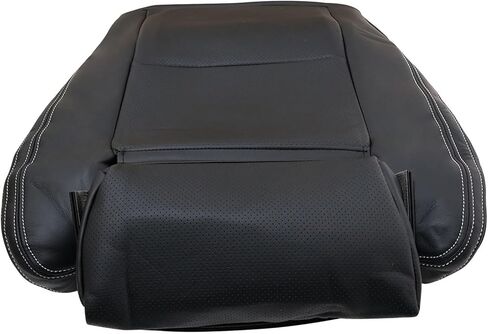 FZJDSD غطاء مقعد بديل من الجلد الأسود المثقوب من الألياف الدقيقة للسائق متوافق مع Mercedes Benz CLA250 CLA 250 2016 2017 2018 2019 2020 مع خياطة بيضاء in Kuwait