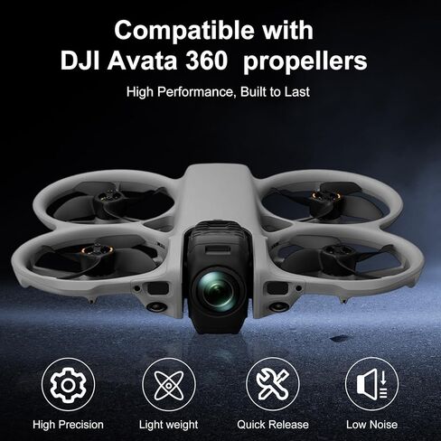 8Pcs Propellers for DJI Avata 360, Drone Replacement Plastic Propeller Blades, Lightweight and Durable Material, Low-Noise Design, Flexible Drone Accessories in Kuwait