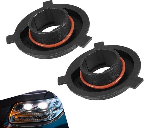 2 PCS Car H4 LED Light Bulb Retainers, Vibration-resistant Snap-on Adapter Base, Nylon Fiber Blade Fixed Socket with Seal Ring, Bulb Conversion Kit for Car SUV Truck (Black) in Saudi Arabia
