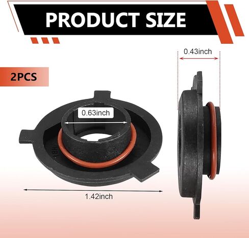 2 PCS Car H4 LED Light Bulb Retainers, Vibration-resistant Snap-on Adapter Base, Nylon Fiber Blade Fixed Socket with Seal Ring, Bulb Conversion Kit for Car SUV Truck (Black) in Saudi Arabia