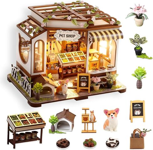 Book Nook DIY Miniature House Kit- 3D Wooden Puzzle Miniature House Kit Mini Beer Shop Booknook Kit for Adults Tiny House Kit Tiny Home Kit in Saudi Arabia