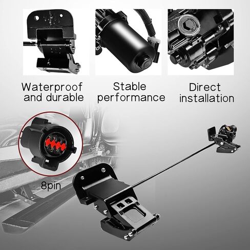 Driver Side Running Board Motor & Front + Rear Bracket Assembly Left Front Fit for Ford Expedition 2007-2014, Lincoln Navigator 2007-2014 (131.0 inch Wheelbase only in Saudi Arabia