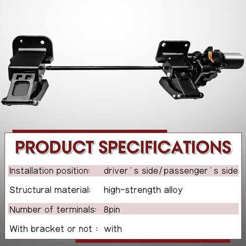 Driver Side Running Board Motor & Front + Rear Bracket Assembly Left Front Fit for Ford Expedition 2007-2014, Lincoln Navigator 2007-2014 (131.0 inch Wheelbase only in Saudi Arabia