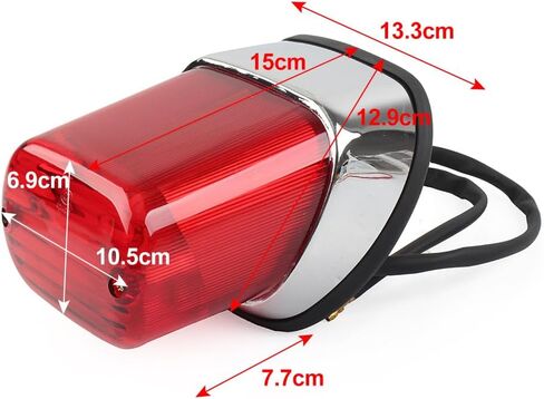 FSFY Motorbike Rear Tail Signal Brake Lamp Taillight Part Replacement for Yamaha Virago XV250, Virago XV400, Red Light in Kuwait