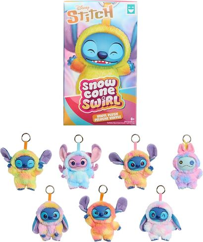 HAPPY HAUL Disney Stitch Snow Cone Swirl Vinyl-Face Plush Blind Box Collectible Toy, Vinyl-Faced Plush Clip-On Surprise, 5-Inch Stuffed Toy, Short-Run Drop, Ages 8 and up in Saudi Arabia