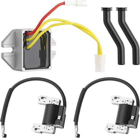 Kingdder 592846 Ignition Coil Pack Compatible with Briggs and Stratton, 12 Volt Voltage Regulator 394890, 596163 Rubber Vacuum Hose Tractor Lawn Mower Parts in Kuwait