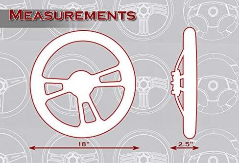 W-Power 18" Dark 5-Hole 3-Spoke Vintage Steering Wheel (Dark Wood Chrome spoke) in Kuwait
