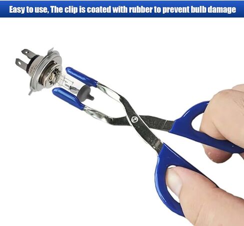 Universal Light Bulb Changer Installer Remover Tool, Metal Car Broken Bulbs Extractor with Non-Slip Grip, Auto Dashboard Interior Plier for Removing Hard Reach Miniature Bulb (Blue) in Saudi Arabia