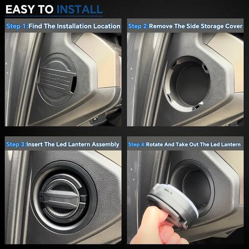 Driver Side Storage LED Lantern Compatible with 2024-2026 Toyota Tacoma 2025-2026 4Runner 2026 RAV4 Woodland Side Dash Mount LED Light Accessories Replace # PT944-35253 -Battery is not included in Saudi Arabia