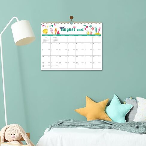 Calendar 2026-2027 - Wall Calendar 2026-2027, July 2026 - December 2027, 18-Month Wall Calendar, 15" x 11.5", Twin-Wire Binding, Holidays, Julian Dates, Thick Paper in Kuwait