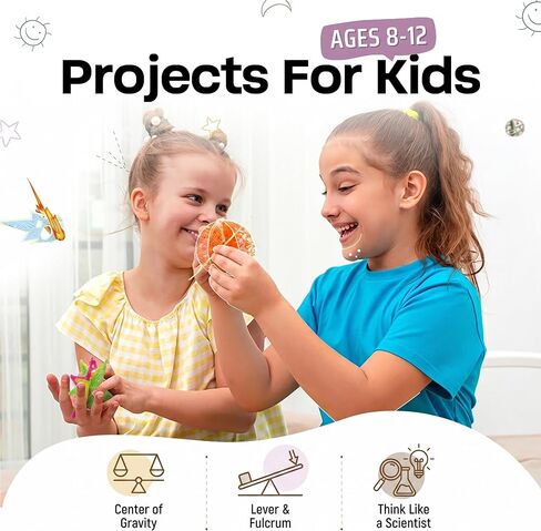Balancing Bird & 4-in-1 Space Mobile STEM Projects for 3D Pen Users | Balancing Science Kit | Ph.D. Designed Physics & Gravity Curriculum for Kids 8-12 | 2-Book Set, Printed in USA in Saudi Arabia