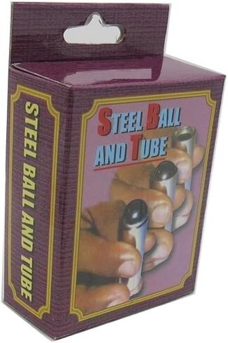 MilesMagic Magician's Super Ball and Tube Mystery Gimmick - Commanding, Transforming, Shrinking Steel Ball into Steel Tube Real Close Up Magic Trick in Kuwait