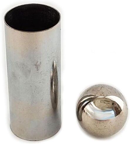 MilesMagic Magician's Super Ball and Tube Mystery Gimmick - Commanding, Transforming, Shrinking Steel Ball into Steel Tube Real Close Up Magic Trick in Kuwait