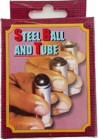 MilesMagic Magician's Super Ball and Tube Mystery Gimmick - Commanding, Transforming, Shrinking Steel Ball into Steel Tube Real Close Up Magic Trick in Kuwait