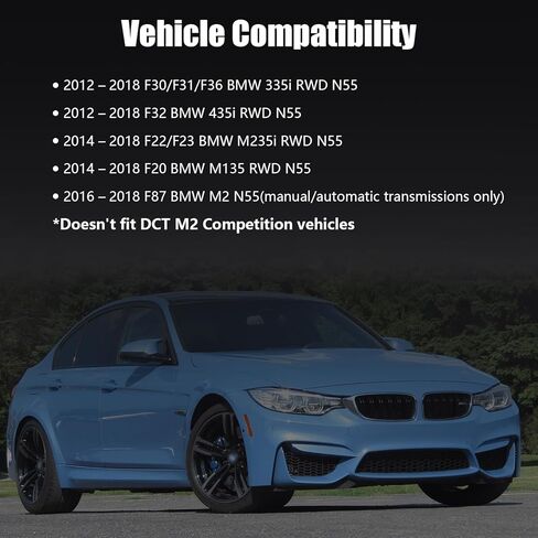 Intake Turbo Charge Pipe Compatible with BMW N55 F30 F31 F36 335i/F32 435i/F22 F23 M235i/F20 M135i/F87 M2, Improve Throttle Response, Decreases Turbo Lag in Saudi Arabia