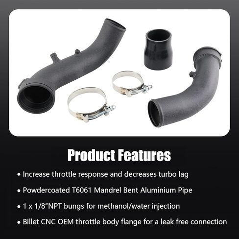 Intake Turbo Charge Pipe Compatible with BMW N55 F30 F31 F36 335i/F32 435i/F22 F23 M235i/F20 M135i/F87 M2, Improve Throttle Response, Decreases Turbo Lag in Saudi Arabia