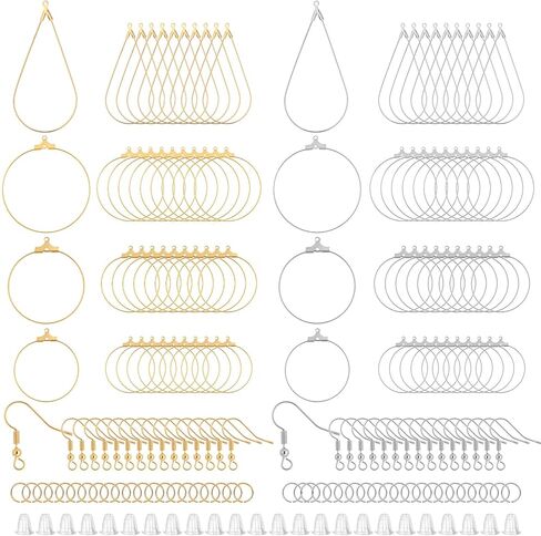 483Pcs Earring Making Kit, Earring Making Supplies with Beading Hoop Earrings Finding Component Accessories, Earrings Hooks, Jump Rings for Jewelry Make DIY Craft Christmas in Kuwait