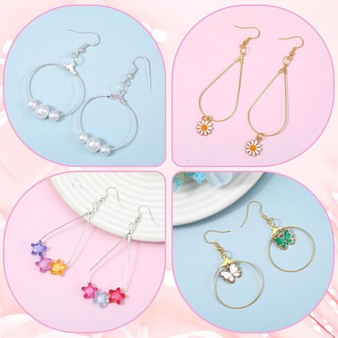 483Pcs Earring Making Kit, Earring Making Supplies with Beading Hoop Earrings Finding Component Accessories, Earrings Hooks, Jump Rings for Jewelry Make DIY Craft Christmas in Kuwait