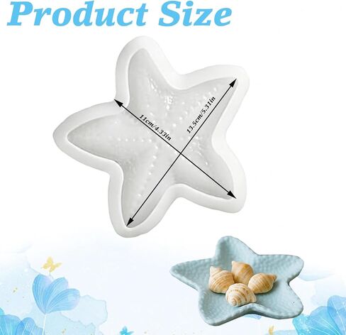 Starfish Tray Silicone Mold, Starfish Resin Casting Mold for DIY Jewelry Dish, Soap Dish, Coaster, Home Decor, Beach Themed Craft Making, Epoxy Resin Mold for Candle Holder, Trinket Dish in Saudi Arabia