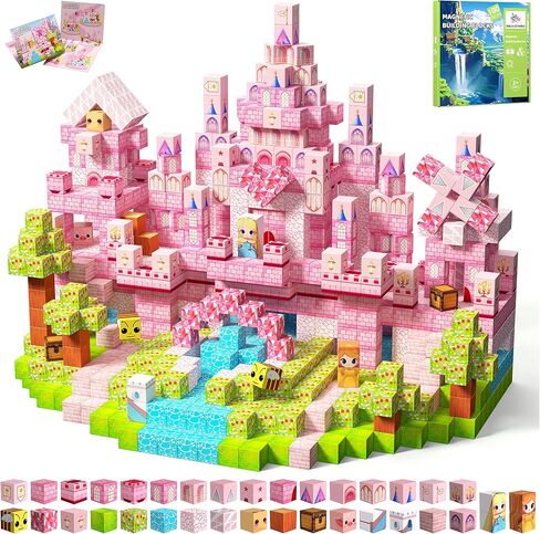 Magnetic Blocks, 100PCS Magnetic Building Cube Set for Kids Ages 4-8, Constructions STEM Montessori Stacking Toy, Sensory Tiles Building Birthday Toys Gifts for Girls in Kuwait