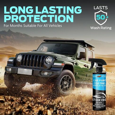 Premium Ceramic Coating for Cars- Quick Effect Coating Agent - Car Coating Spray, Suitable for cars, pickup trucks, RVs, motorcycles, etc. Fast Application for Long-Lasting Shine & Protection in Saudi Arabia