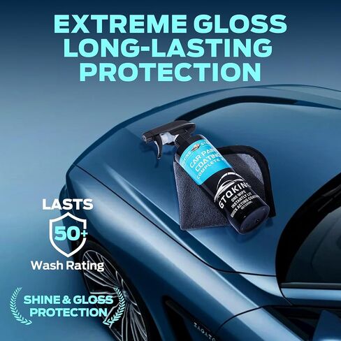 Premium Ceramic Coating for Cars- Quick Effect Coating Agent - Car Coating Spray, Suitable for cars, pickup trucks, RVs, motorcycles, etc. Fast Application for Long-Lasting Shine & Protection in Saudi Arabia