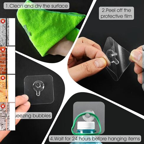 20 Pcs Adhesive Picture Hooks, Wall Hangers Without Nails, Adhesive Wall Hooks, to use Inside Kitchen, Bathroom, Home and Office in Saudi Arabia