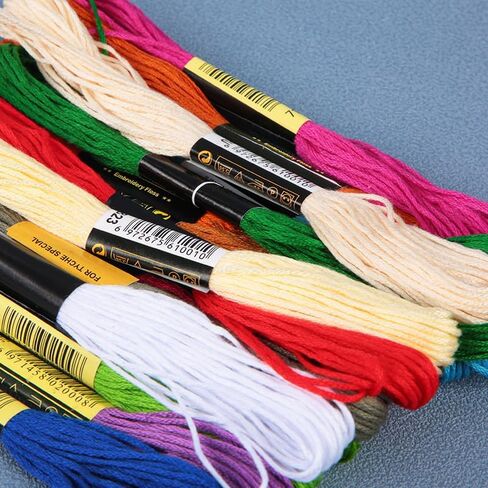 Friendship Bracelet String Embroidery Floss 50 Skeins Cross Stitch Thread Rainbow Color Friendship Bracelets Crafts Floss Bracelet Making Yarn in Kuwait