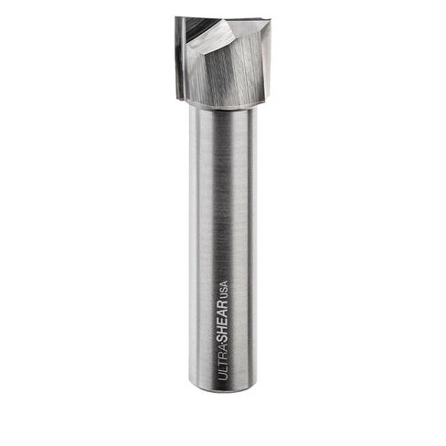 Undersized Plywood Router Bit, 18mm CD, 1/2" Shank, 2-Flute Carbide Head, Down Cut Spiral for Mortising, Dado & Grooves, USA Made in Saudi Arabia