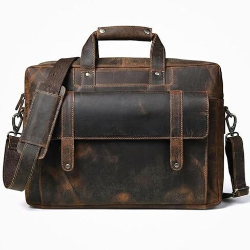 Genuine Leather briefcases for men 17 inches computer bag for mens | Laptop bag, Work bag, Business and Office Bag in Kuwait