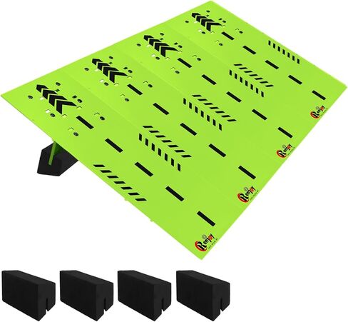 RC Car Jump Ramp Takeoff Board RC Ramp with Foam Base for Jumping Stunt Playset for 1/14 1/16 1/18 1/24 Remote Control Model Car, 4 Boards (Black) in Saudi Arabia