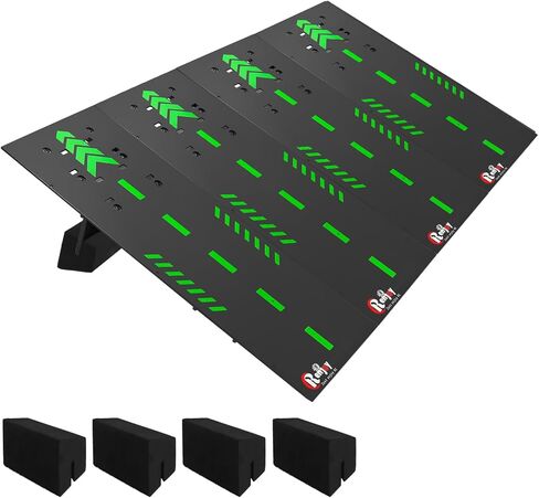 RC Car Jump Ramp Takeoff Board RC Ramp with Foam Base for Jumping Stunt Playset for 1/14 1/16 1/18 1/24 Remote Control Model Car, 4 Boards (Black) in Saudi Arabia