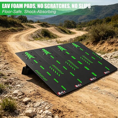 RC Car Jump Ramp Takeoff Board RC Ramp with Foam Base for Jumping Stunt Playset for 1/14 1/16 1/18 1/24 Remote Control Model Car, 4 Boards (Black) in Saudi Arabia