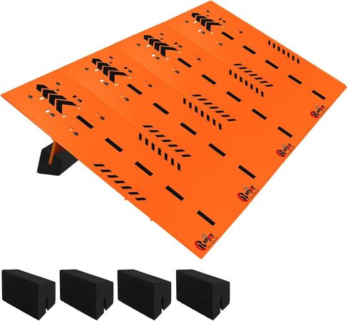 RC Car Jump Ramp Takeoff Board RC Ramp with Foam Base for Jumping Stunt Playset for 1/14 1/16 1/18 1/24 Remote Control Model Car, 4 Boards (Black) in Saudi Arabia