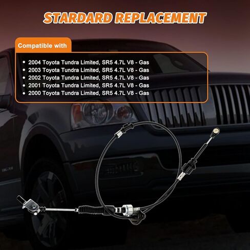 33820-0C020 Automatic Transmission Control Shifter Cable Compatible with Toyota Tundra 2000 2001 2002 2003 2004 4.7L V8 only Column Shift,Shift Cable Replace 338200C020 in Saudi Arabia