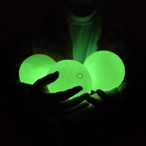Glow in The Dark Balls, Fluorescent Replacement Balls for Roundnet Sport Game - Play at Night, Recharge by UV Flashlight, Stay Bright for 20~30 Minutes in Saudi Arabia