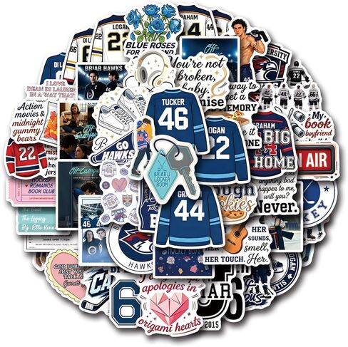 54PCS Off Campus Stickers, Waterproof Vinyl Briar U Stickers for Water Bottle, Laptop, Luggage, Phone in Kuwait