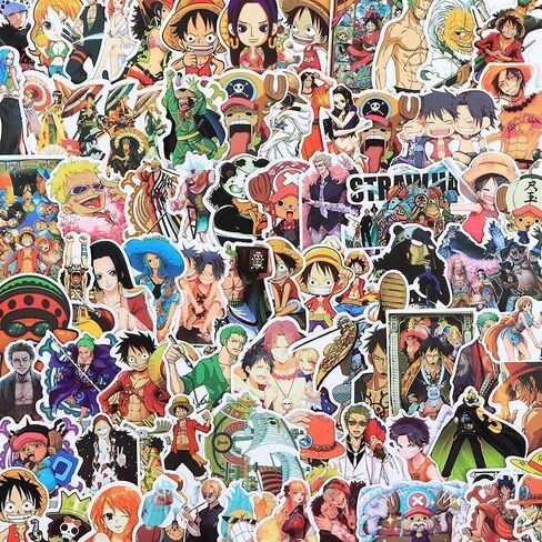 120 Pcs for One Peice Stickers Cartoon PVC Sticker, Gifts for Laptop Water Bottle Skateboard Party Supplies Decorations Teens Kids in Saudi Arabia