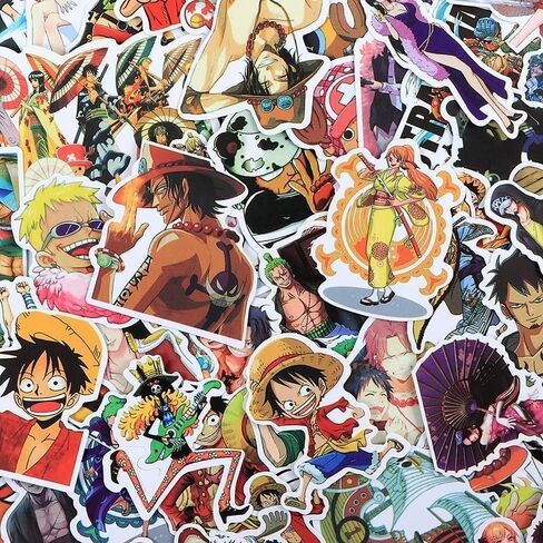 120 Pcs for One Peice Stickers Cartoon PVC Sticker, Gifts for Laptop Water Bottle Skateboard Party Supplies Decorations Teens Kids in Saudi Arabia