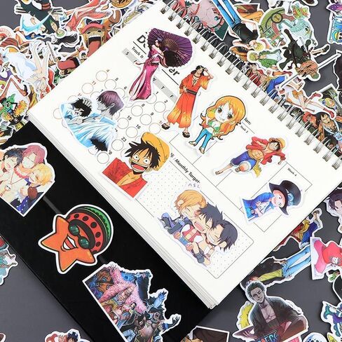120 Pcs for One Peice Stickers Cartoon PVC Sticker, Gifts for Laptop Water Bottle Skateboard Party Supplies Decorations Teens Kids in Saudi Arabia