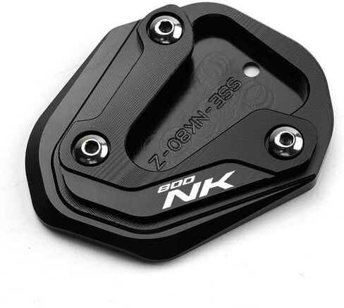 Compatible with 800NK NK800 800 NK 2023 2024 2025 Aluminum Motorcycle Side Stand Extension Pad Kickstand Enlarger Plate Accessories (Black) in Saudi Arabia