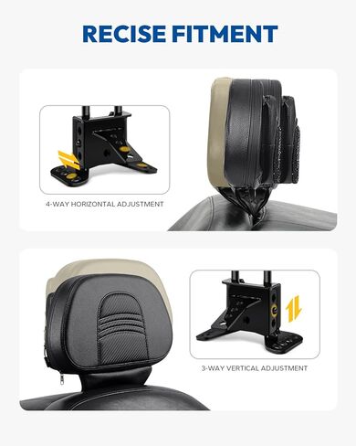 Rider Backrest Bracket, Adjustable Mounting Hardware Kit Compatible with Harley Davidson Touring 1988-2024 Street Glide, Electra Glide, Road Glide, Road King, CVO, Black in Saudi Arabia