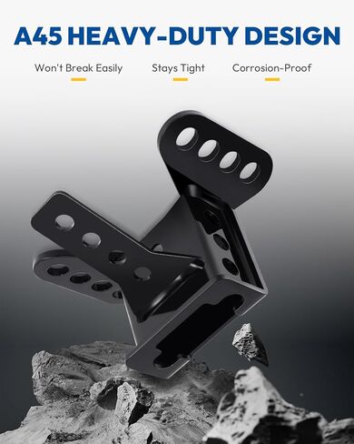 Rider Backrest Bracket, Adjustable Mounting Hardware Kit Compatible with Harley Davidson Touring 1988-2024 Street Glide, Electra Glide, Road Glide, Road King, CVO, Black in Saudi Arabia