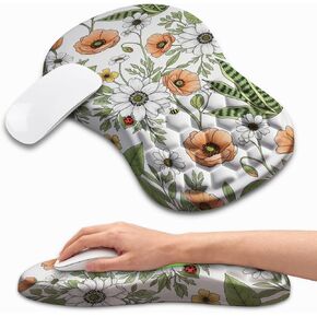 Ergonomic Mouse Pad with Wrist Rest, Memory Foam Wrist Support for Carpal Tunnel Pain Relief, Massage Design Mousepad and Non-Slip Base for Office and Gaming, 12x8 Inch, Grey Forest in Saudi Arabia