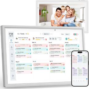 Digital Calendar Wall Touch Screen,15.6 Inch Electronic Calendar Wall Planner with Chore Chart & Meal Planning, Wall & Desk Mountable, No Subscription, 32 GB Smart Touchscreen Interactive Display for Family Shedules in Saudi Arabia